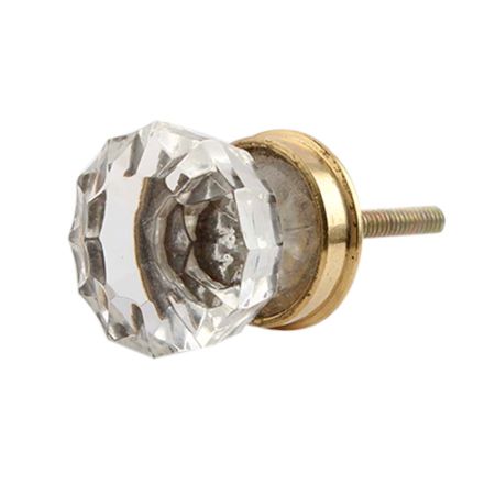 Clear Diamond Small Glass Dresser Knob Online